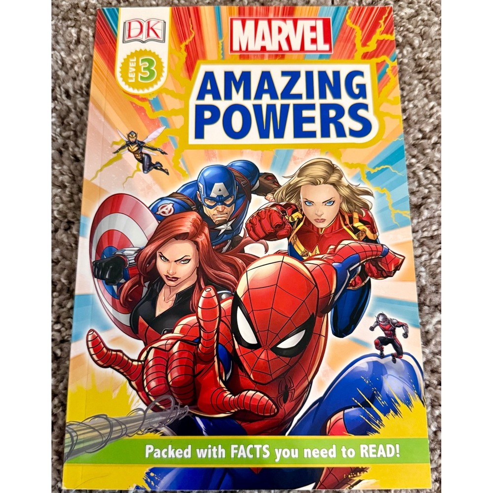 DK Marvel Amazing Powers Book Kids Level 3 Multicolor Excellent Superheroes